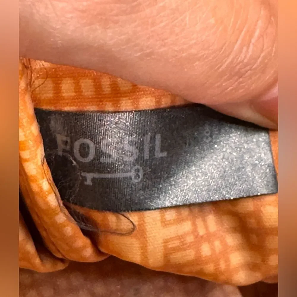 Fossil Key-Per yellow and gray‎ handbag OS